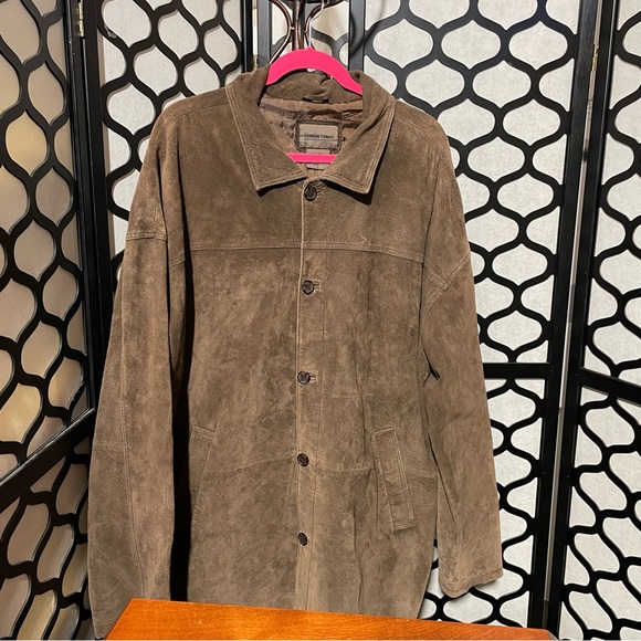 Brandon Thomas suede leather brown jacket - Picture 2 of 8